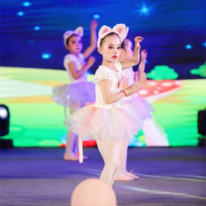 波斯猫爱跳舞的小怪兽动物服儿童表演服三只猫学猫叫小猫咪演出服