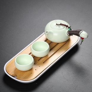 家用单人简约现代日式 整套功夫小茶具套装 酒店客房宿舍泡茶茶杯J