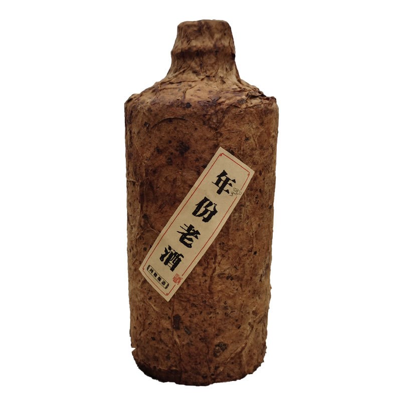 1斤陶瓷酒瓶茅型洞藏土陶酒坛仿古古风泥土埋藏裹纸酒瓶500ml