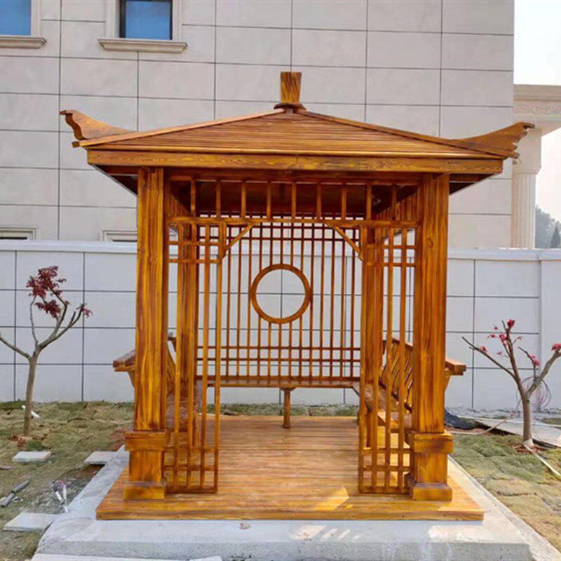 5宽凉亭户外防腐实木别墅庭院花园中式仿古简易葡萄架田园亭子