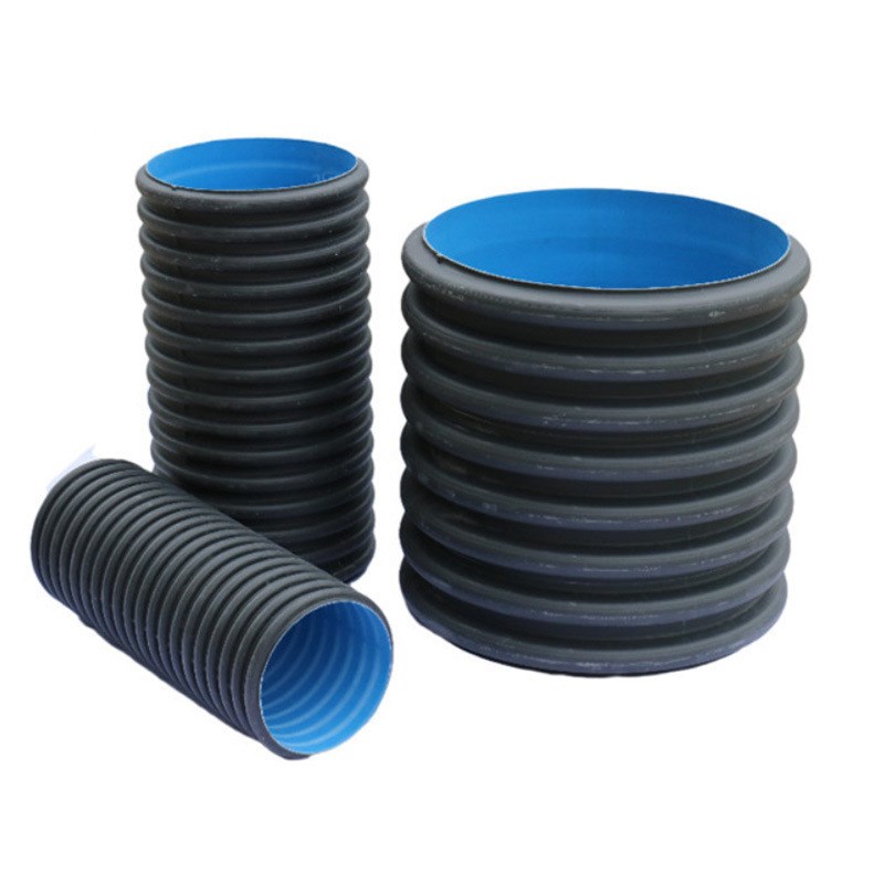 凉山pe波纹管排水排污管大口径污水管道DN400/SN4厂家直销量大优