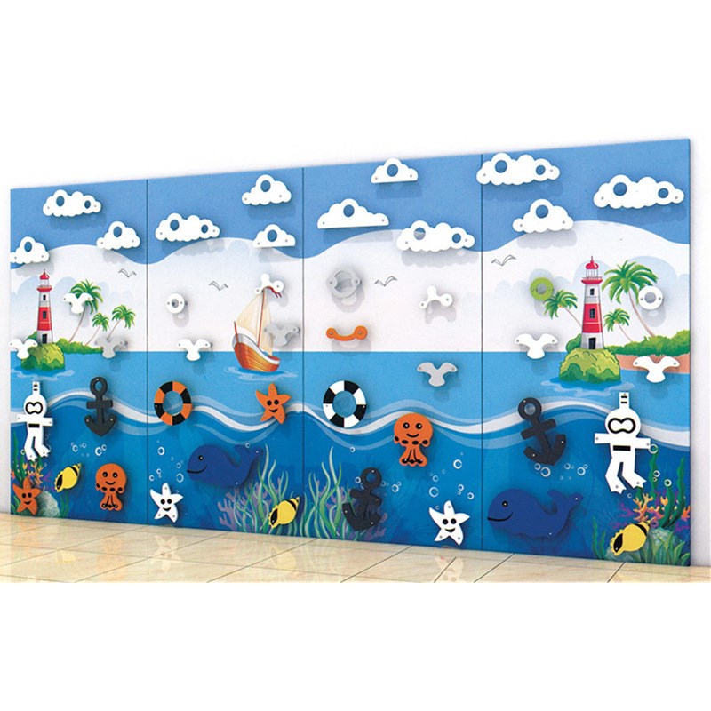 儿童攀爬墙室内家用户外家庭吊缆绳吊环攀岩架攀爬网感统训练器材