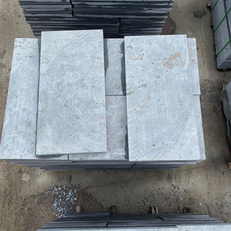 青石板庭院广场花园院子地铺石防滑板岩自然机切面哑光抛光面石板