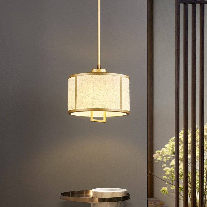 新品新中式小吊灯卧室床头客厅茶室书房布艺创意走廊古典设计灯具,家装灯饰光源,客厅吊灯,淘宝优惠券,粉丝福利购,淘宝优惠卷