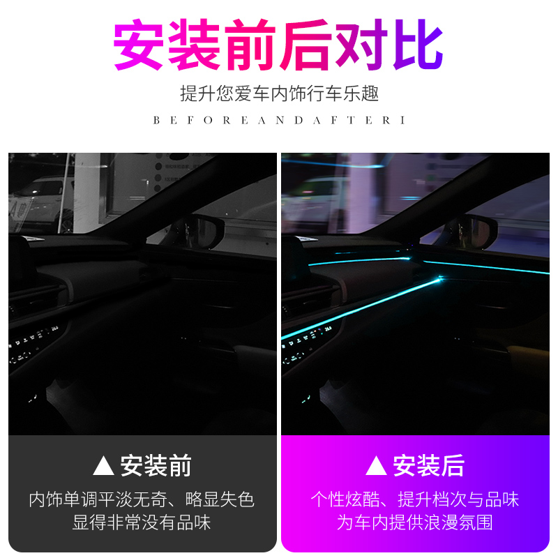 专用长安欧尚X5 X7 plus车内改装内饰用品车载冷光线氛围灯导光条