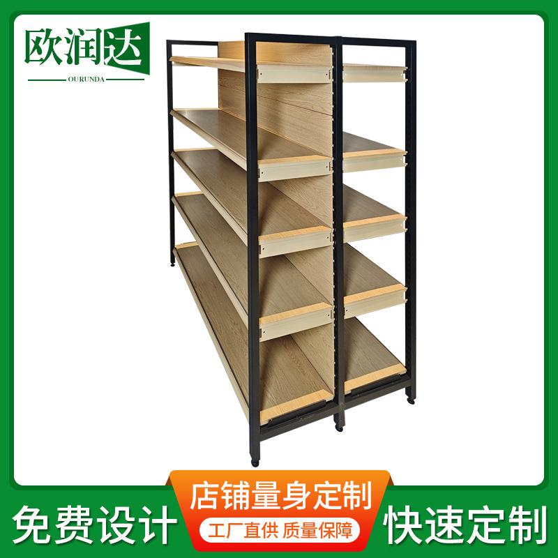 文具店靠墙置物货架便利店日用品陈列货架超市单面展示货架