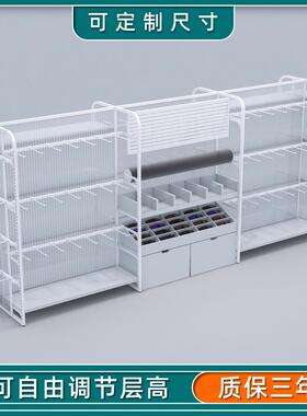 名创同款货架置物架双面白色中岛货柜展示架饰品精品店多层挂钩架