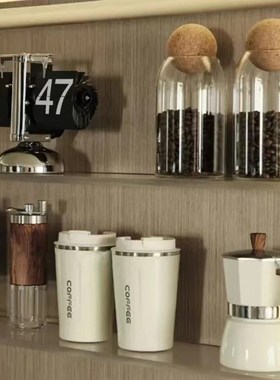 E-Pin 逸品家居厨房套组摆件软装样板房咖啡豆手摇研磨机咖啡杯