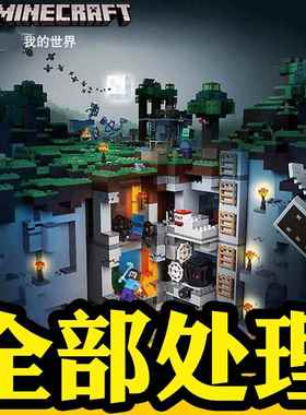 我的世界村庄房子完整版史蒂夫村民人仔积木巨大型拼装玩具摆件