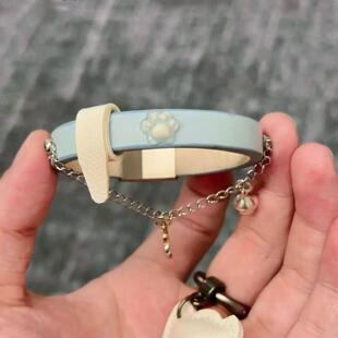 蓝色甜酷辣妹choker甜酷气质爆款猫爪手环洛丽塔手圈手链新款