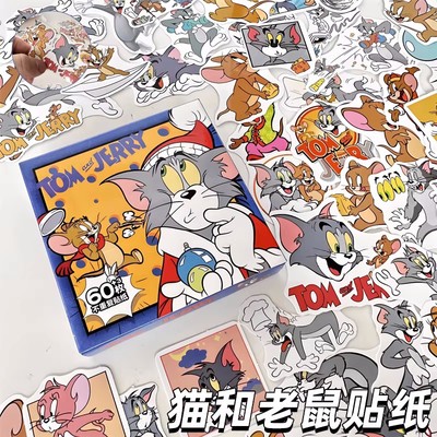 猫和老鼠贴纸可爱汤姆杰瑞行李箱贴纸手机电脑防水装饰贴手账贴画