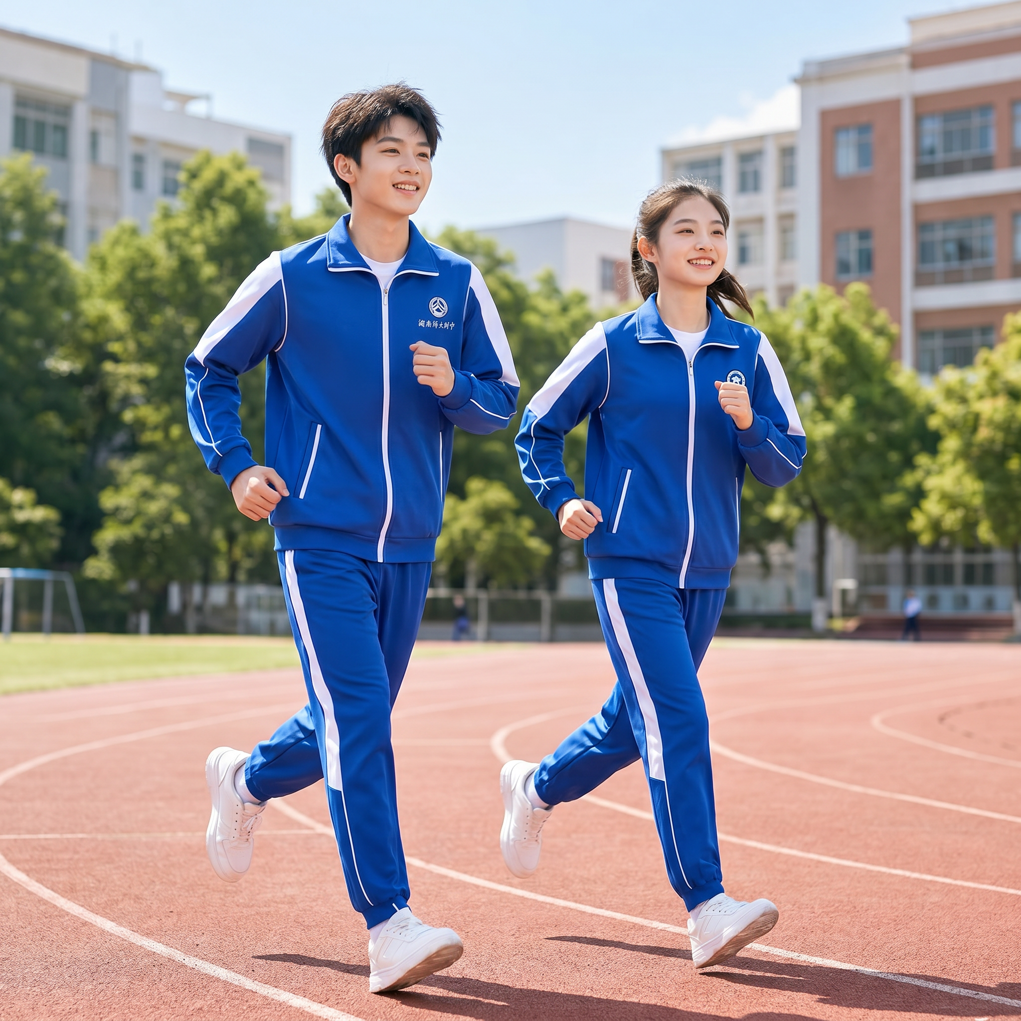 湖南师大附中博才实验中学春秋季校服套装夏季纯棉速干轻薄长裤