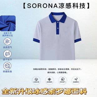 湖南师大附中全新升级索罗娜面料冰感抑菌透气博才学士高新夏短袖
