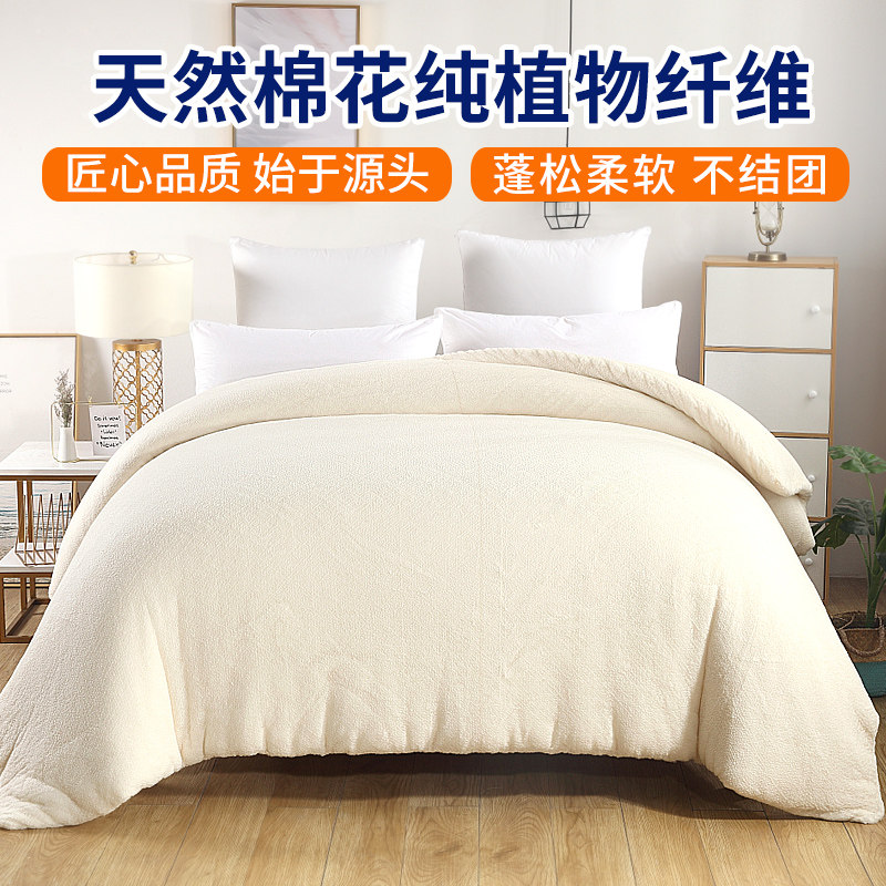 天山雪域手工棉花被全棉被子春秋被儿童被全棉被芯长绒棉冬被子,床上用品,棉花被,淘宝优惠券,粉丝福利购,淘宝优惠卷