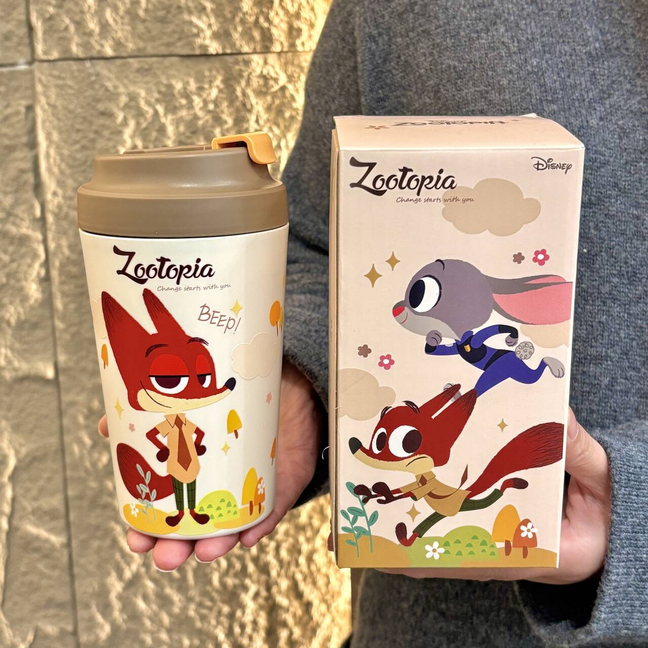 迪士尼疯狂动物城304不锈钢陶瓷内胆保温杯儿童喝水杯子2025新款,餐饮具,保冷/保温杯,淘宝优惠券,粉丝福利购,淘宝优惠卷