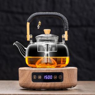 加厚耐高温玻璃蒸煮一体煮茶壶煮茶器烧水泡茶套装 2024新款 电陶炉