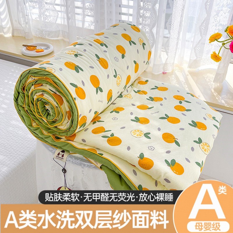 2024大豆纤维A类母婴级双层纱夏被亲肤双人被芯夏被空调被礼品被