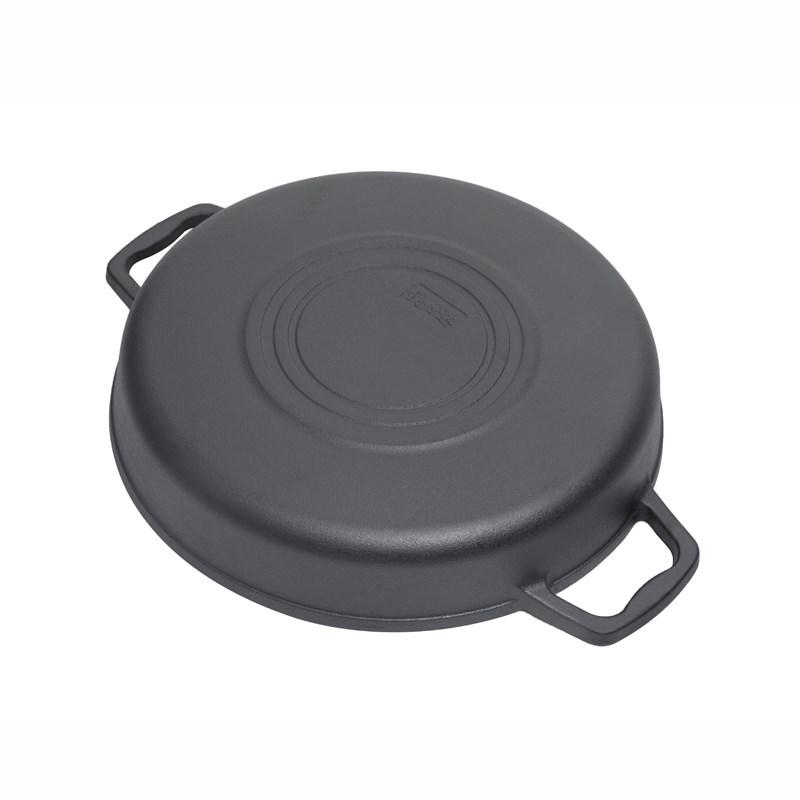 铸铁平底锅加厚生铁烙饼锅不粘无涂层煎锅水煎包老式饼铛微凹聚油