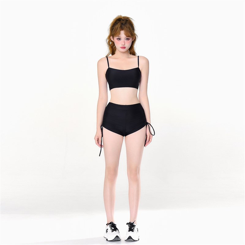 新款罩衫2025年泳衣女分体平角裤显瘦遮肚运动游泳泡温泉泳装