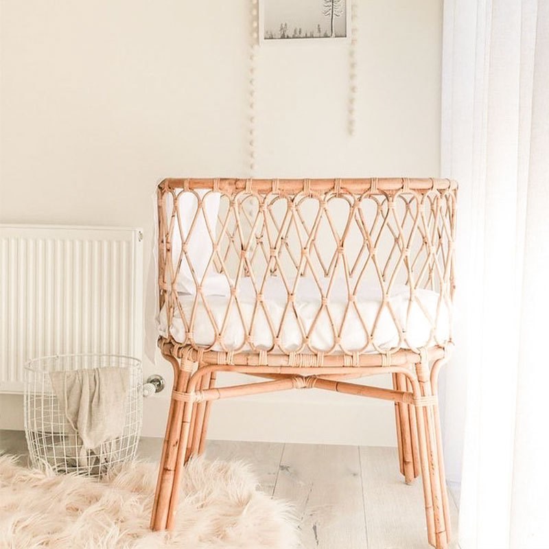 真藤编儿童床实木婴儿床加宽拼接床大床双胞胎床边床宝宝床带护栏