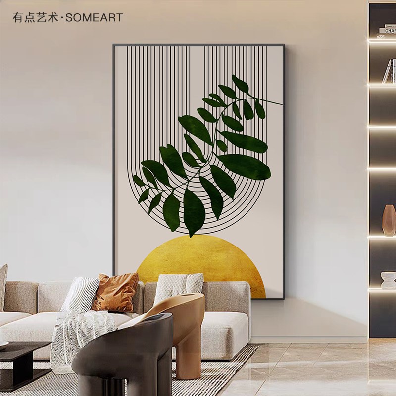 简约现代客厅沙发背景墙装饰画原木奶油风餐厅壁画玄关走廊挂画