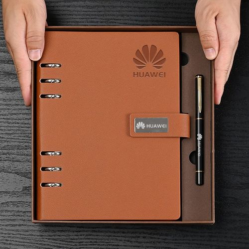 新款A5/B5活页笔记本礼盒定制可印logo可拆卸同色本子礼盒精致高