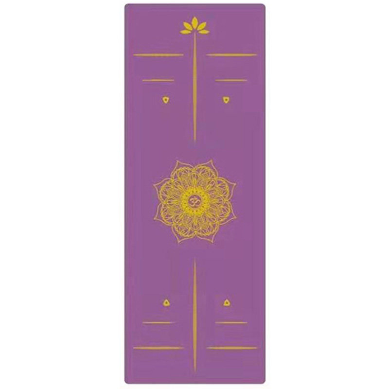 可定制刻字 烫金PU橡胶瑜伽垫土豪瑜珈垫 体位线男女家用健身垫子
