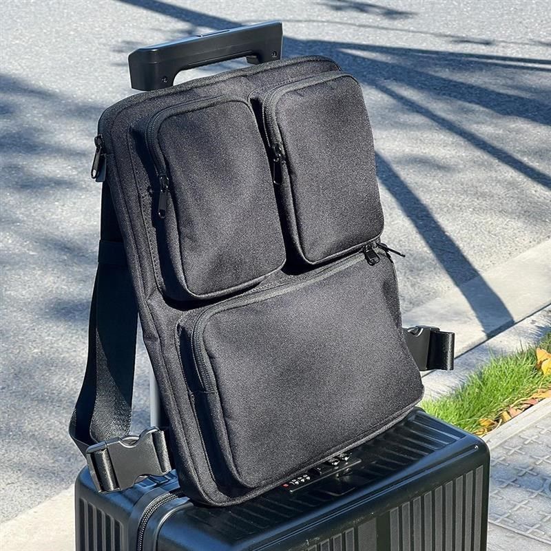 电脑手提包行李箱挂包登机箱扩容收纳包轻便双肩包行李箱马甲背包