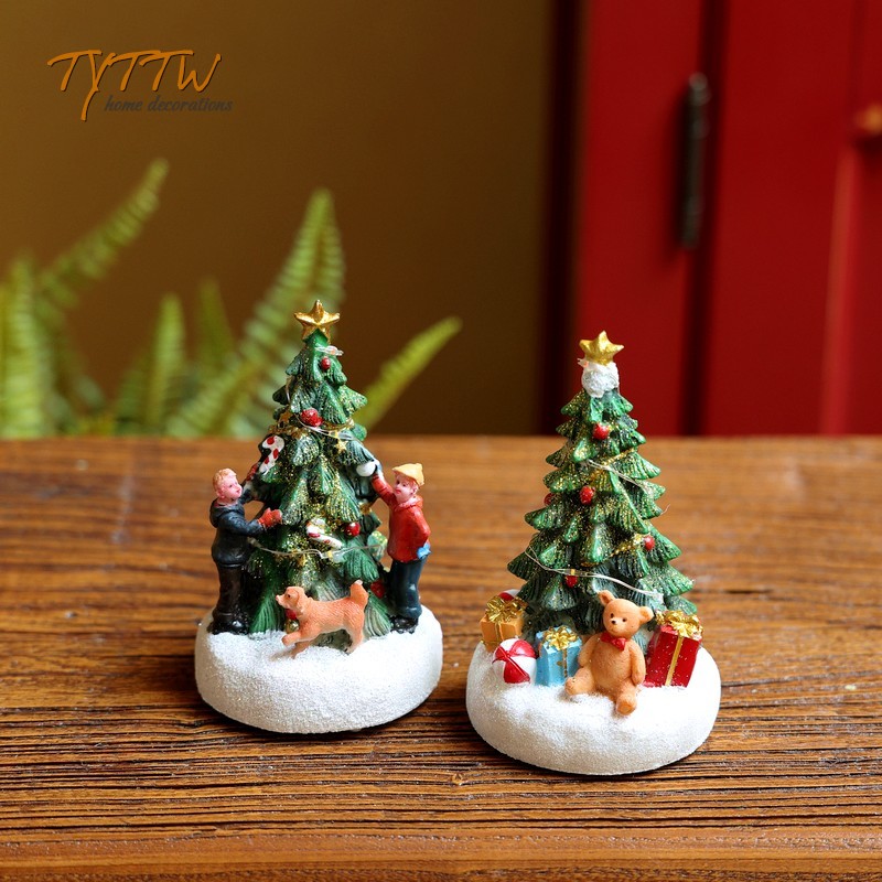 耶诞节装饰用品发光小屋房子场景布置氛围小夜灯创意可爱礼物摆件