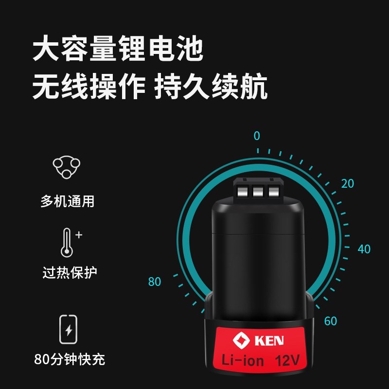 锐奇12V锂电钻充电钻双速充电手钻多功能电动螺丝刀电起子BL6012C