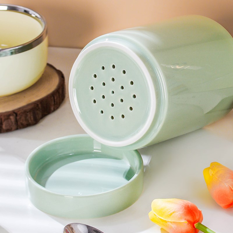 厨房陶瓷筷子筒筷子篓沥水餐具创意筷托筷子笼收纳盒勺子叉置物架