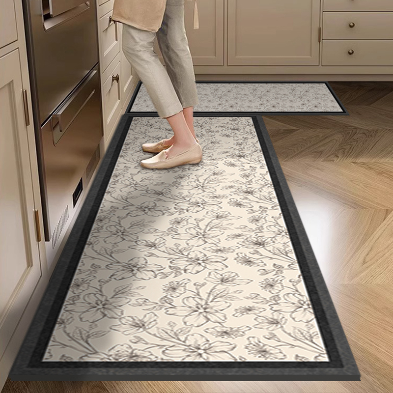 2023新款厨房地垫可擦免洗防滑垫矽藻泥长条地毯门口定制耐脏脚垫