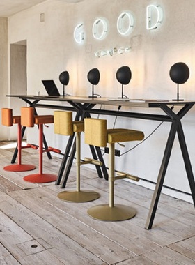 简艺 Toy SG Barstool金属彩色不锈钢旋转吧椅高脚凳可升降吧台椅