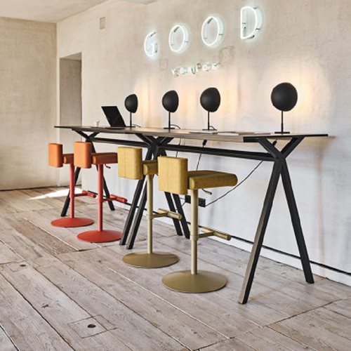 简艺 Toy SG Barstool金属彩色不锈钢旋转吧椅高脚凳可升降吧台椅