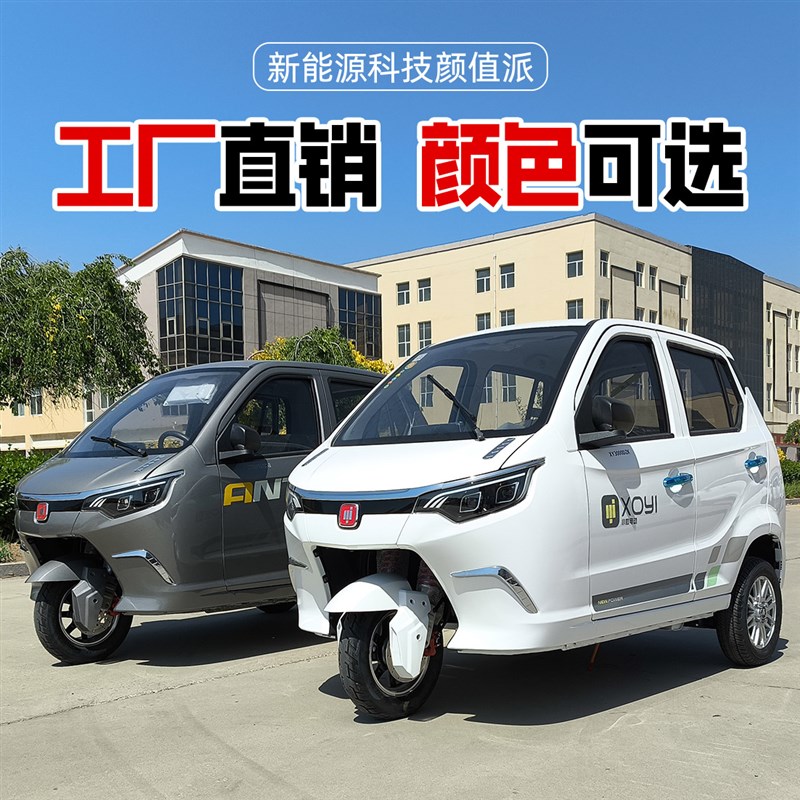 2024新款牛电小蚁电动三轮车新国标全封闭老年代步油电两用可挂牌