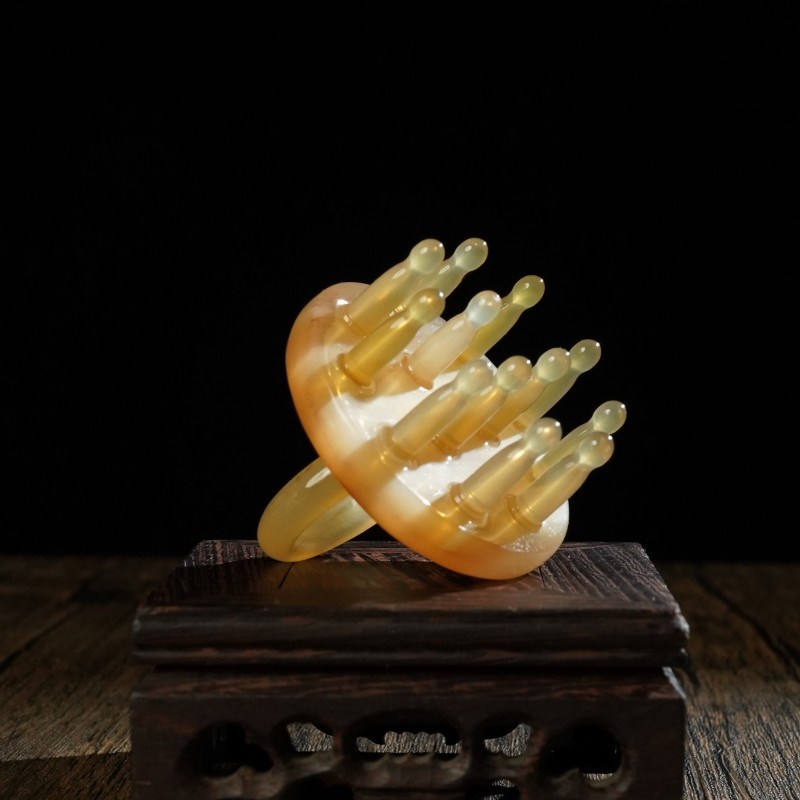 天然角制品头部经络按摩梳疏通肩颈椎全身通用护发