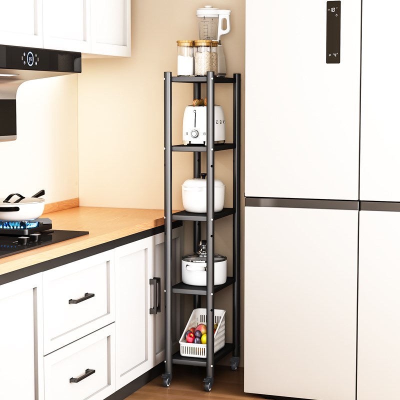 缝隙置物架厨房锅具电器夹缝收纳架超窄20/25/30cm宽极窄锅架窄款