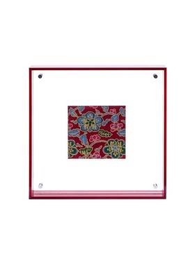 蜀江锦院亚克力蜀锦框画中国风礼品送老外家居摆件大师臻艺手工艺