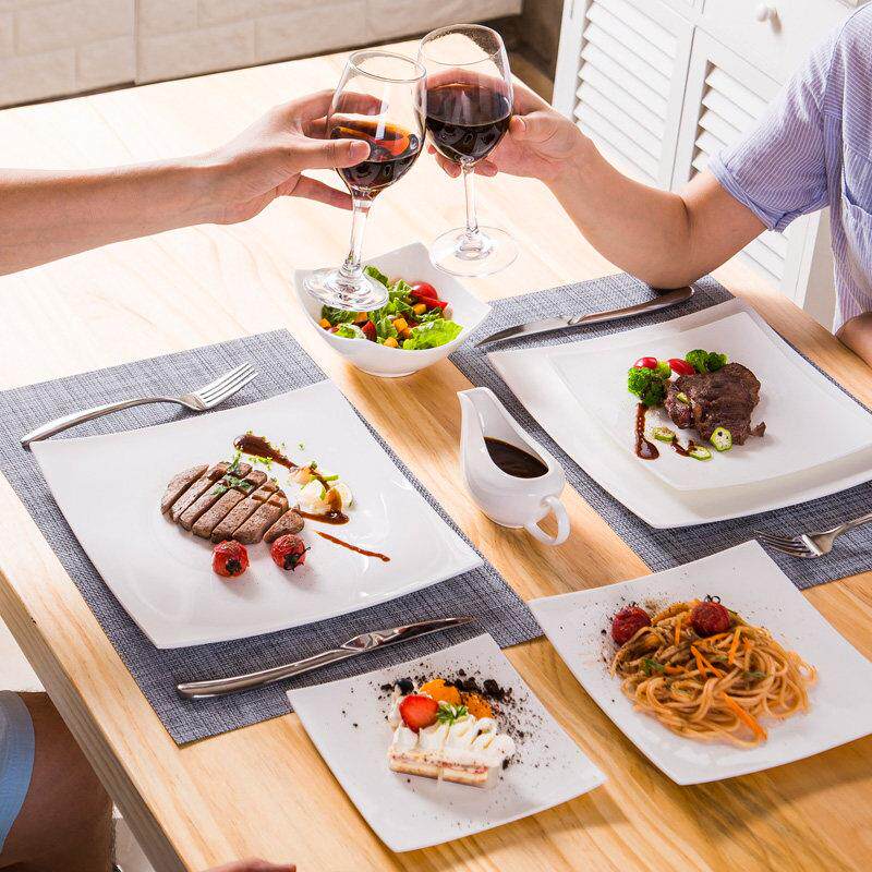 家用西餐餐盘牛排盘餐具套牛排刀叉西餐厅餐盘牛排盘斯堪的纳维亚