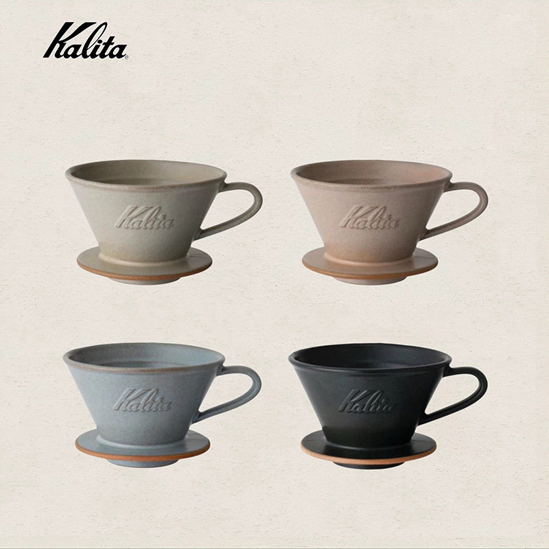 日本原装KALITA 手冲篮型咖啡过滤杯 陶瓷185MI美浓烧3孔蛋糕滤杯