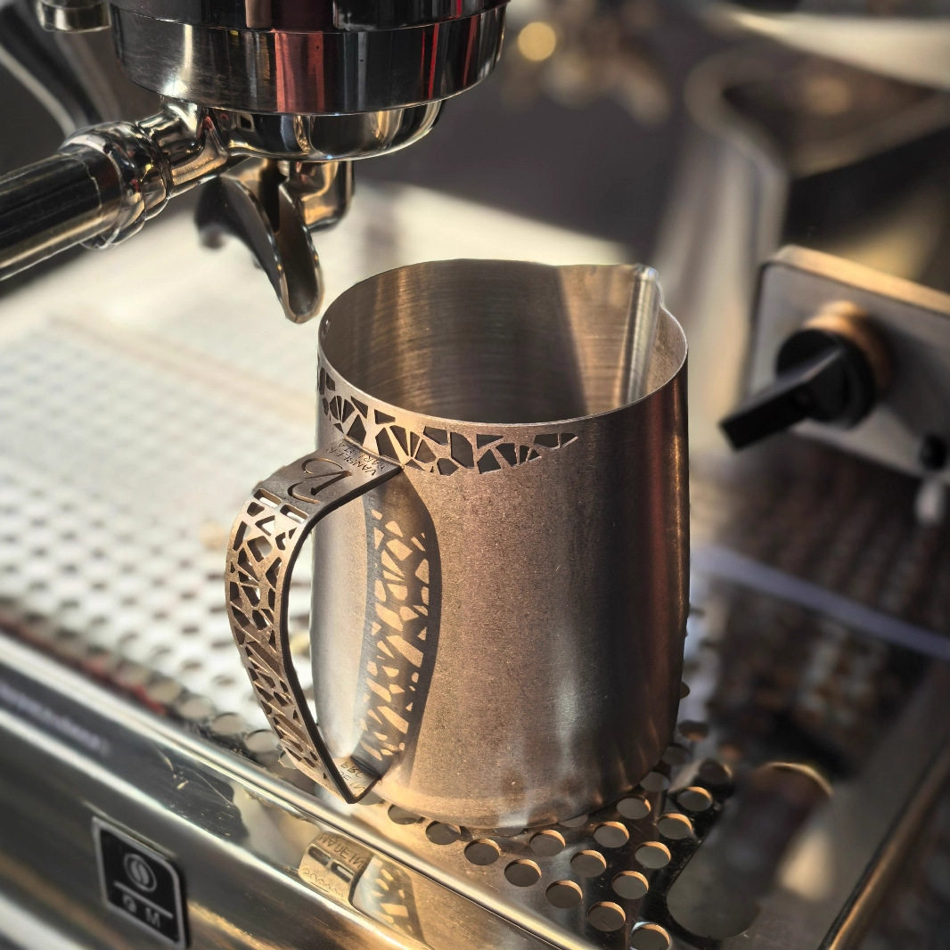 vanseerbarista镂空竞技版拉花缸不锈钢304打奶缸商业打奶器