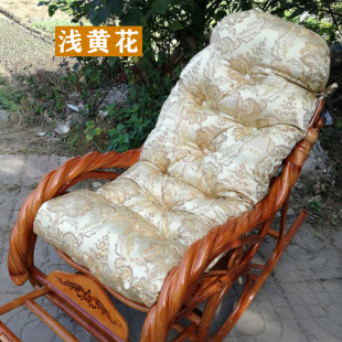 坐垫靠垫一体布艺座垫 可拆洗藤摇椅躺睡椅秋冬加厚保暖椅垫棉垫