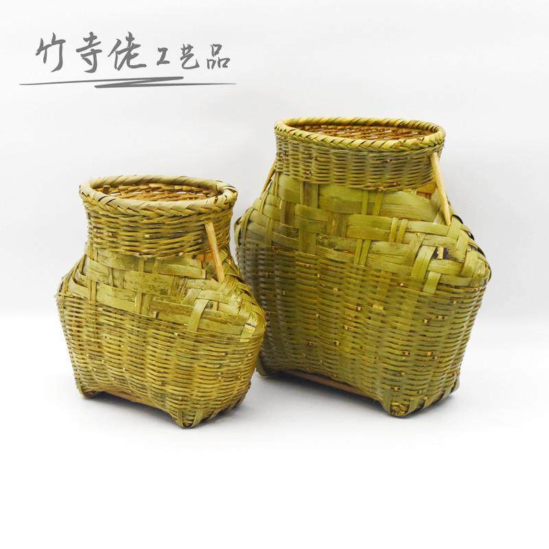 手工竹编采摘篓装鱼篓水果茶叶篓子竹筐竹篮垂钓备用泥鳅鳝篓包邮,特色手工艺,竹编/竹雕,淘宝优惠券,粉丝福利购,淘宝优惠卷
