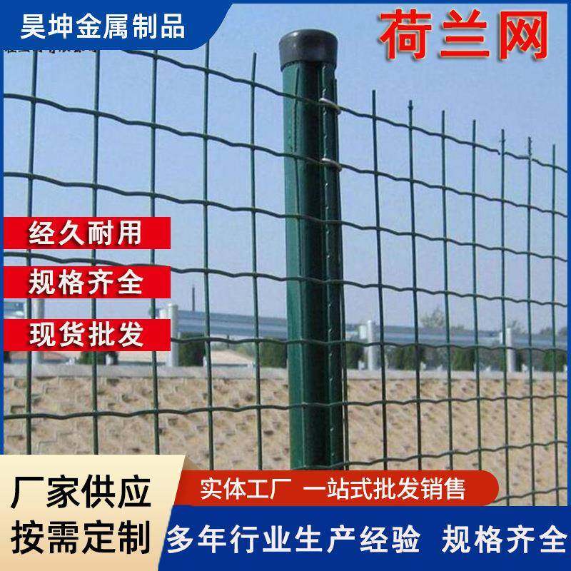 围栏荷兰网高速铁网防护用网涂塑焊接网绿色护栏网包塑隔离栅