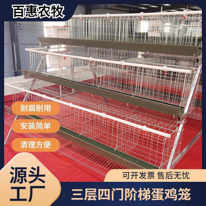 养殖场用三层四门绿槽蛋鸡笼设备镀锌多层阶梯式笼养鸡设备厂家,畜牧/养殖物资,特种养殖设备,淘宝优惠券,粉丝福利购,淘宝优惠卷