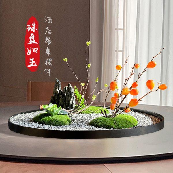 酒店餐桌转盘桌花微缩景观装饰品桌芯饭桌中间创意大圆桌摆件,家居饰品,餐桌花艺,淘宝优惠券,粉丝福利购,淘宝优惠卷
