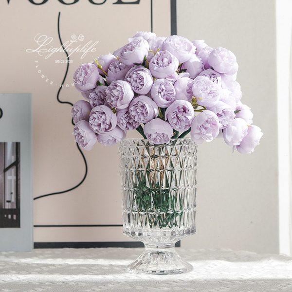 餐桌花瓶摆件客厅茶几装饰现代轻奢高档小水养插鲜花玻璃水晶高级,家居饰品,花瓶,淘宝优惠券,粉丝福利购,淘宝优惠卷