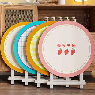 折叠桌家用儿童餐桌简约休闲圆形阳台学习写字洽谈咖啡户外小桌子