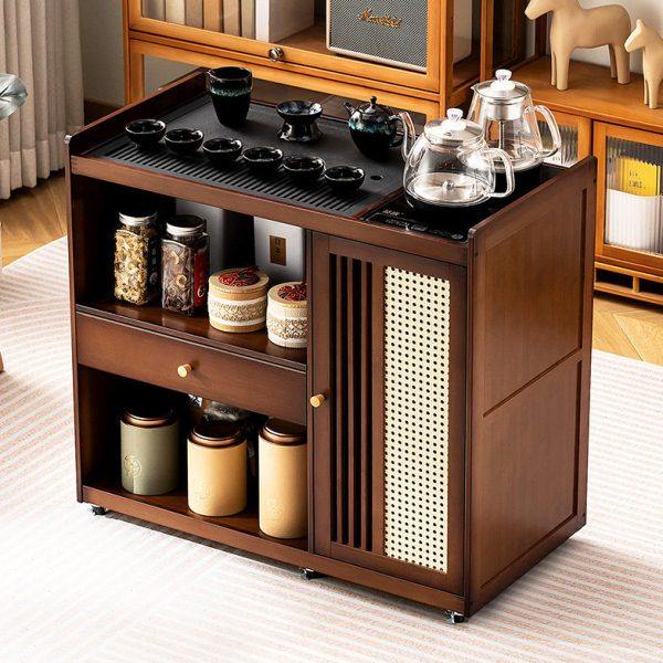 移动茶桌小茶台烧水壶一体家用茶水柜实木茶几茶车阳台煮泡茶桌子,商业/办公家具,茶台/茶桌,淘宝优惠券,粉丝福利购,淘宝优惠卷