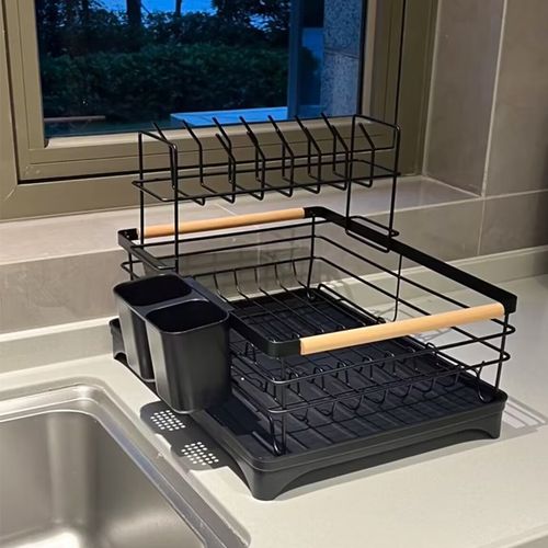 不锈钢碗碟收纳架沥水碗盘放碗F碟子盘子碗架厨房置物架多功能